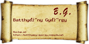 Batthyány György névjegykártya