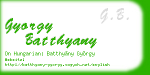 gyorgy batthyany business card