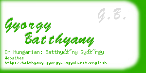 gyorgy batthyany business card